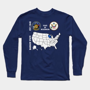 State of Wisconsin Long Sleeve T-Shirt